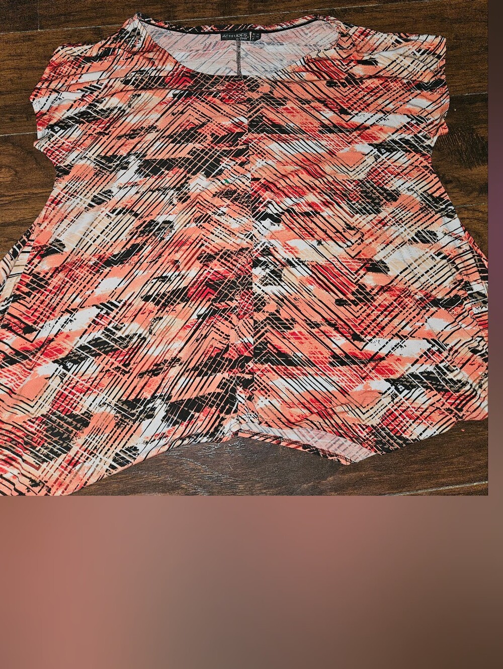 Attitudes by Renee Geometric Print Top